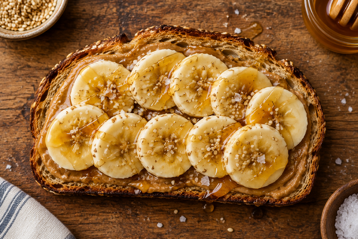 Almond Butter Banana Toast