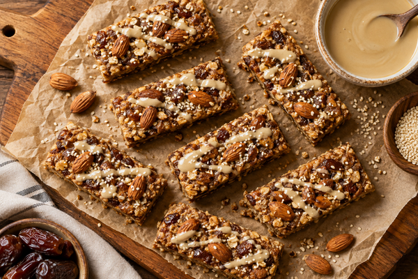 Almond Tahini-Date Energy Bars