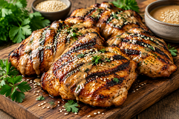 BBQ Tahini Grilled Chicken Glaze