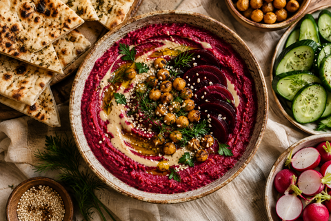 Beet Tahini Hummus-Style Dip