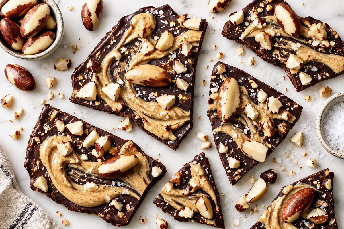 Brazil Nut Butter Chocolate Bark