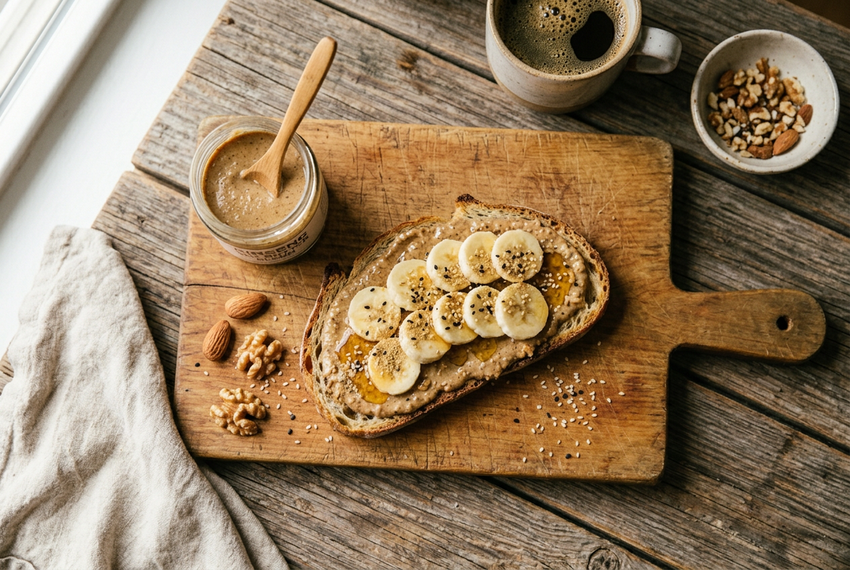 Ginseng Butter Energy Toast