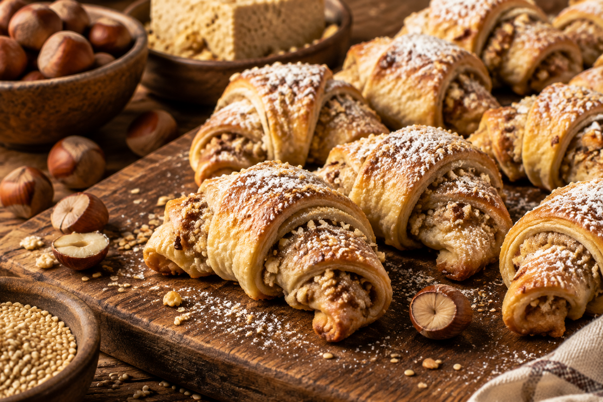 Hazelnut Halawa Rugelach