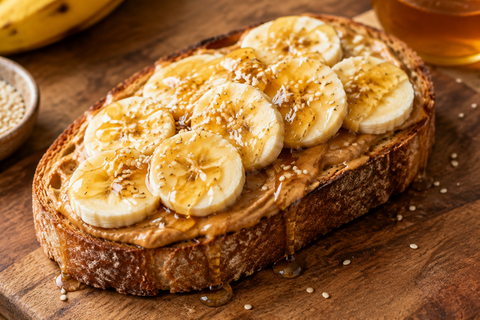 Honey Peanut Banana Toast