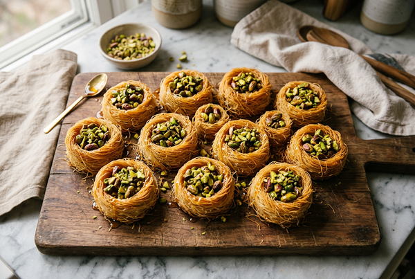 Kataifi Bird's Nests with Pistachio
