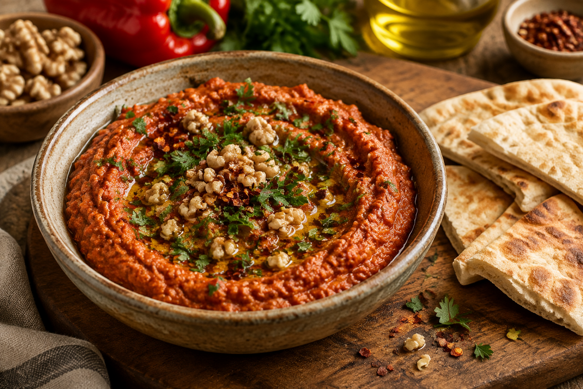 Muhammara (Red Pepper & Walnut Dip)