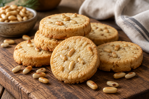 Pine Nut Butter Shortbread Cookies