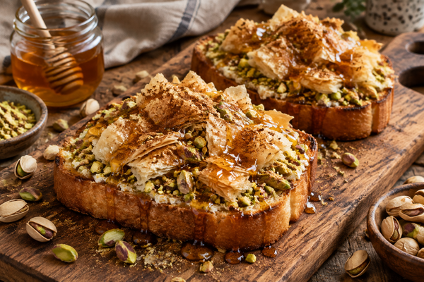 Pistachio Honey Baklava Toast