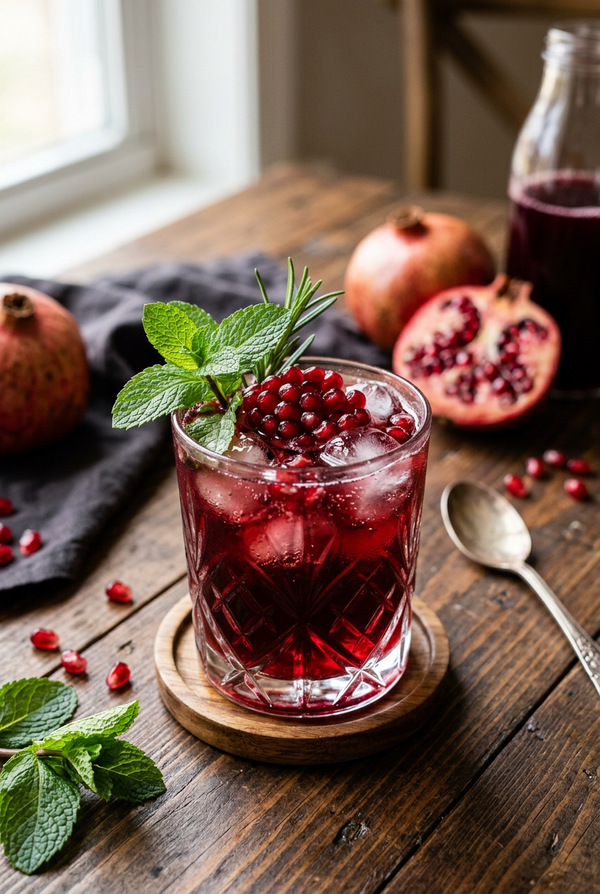 Pomegranate Syrup Mocktail