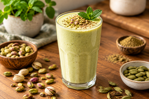 Sugar-Free Cardamom Pistachio Smoothie