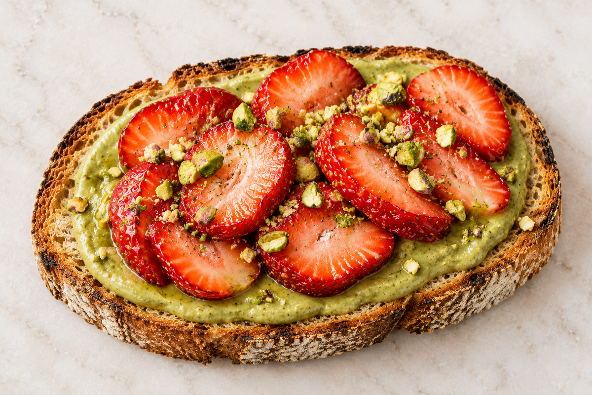 Sugar-Free Pistachio Tahini Toast