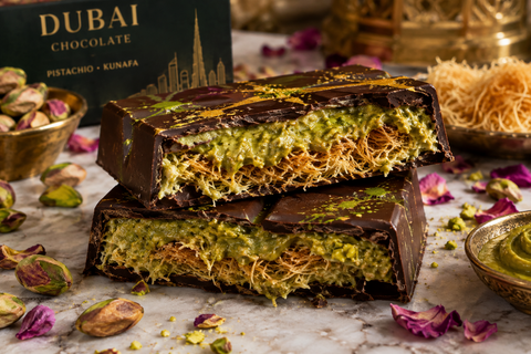 Viral Dubai Chocolate Bars with Pistachio Kunafa